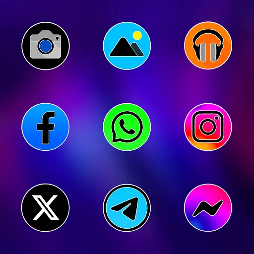 Pixly Fluo - Icon Pack应用截图