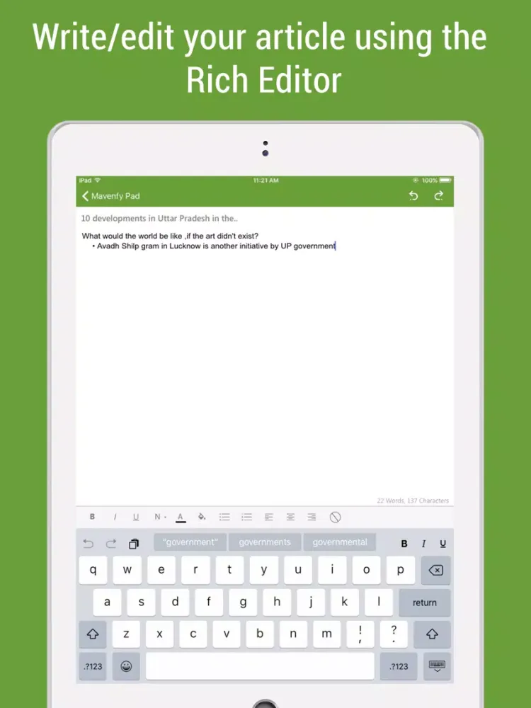 Mavenfy Pad iPad  스크린샷