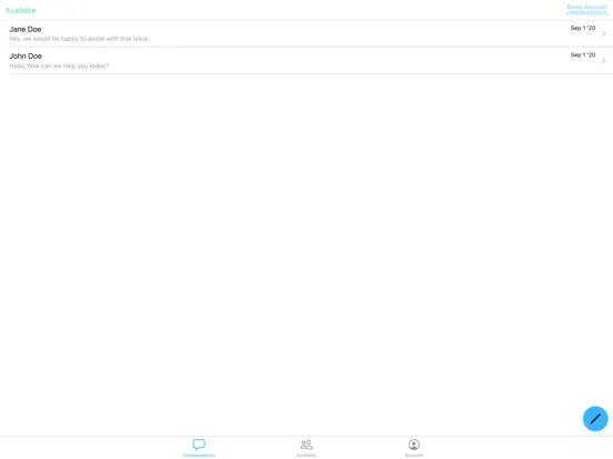 ภาพหน้าจอของ CrispTel Messenger iPad 