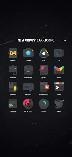 Crispy Dark Icon Pack Screenshots