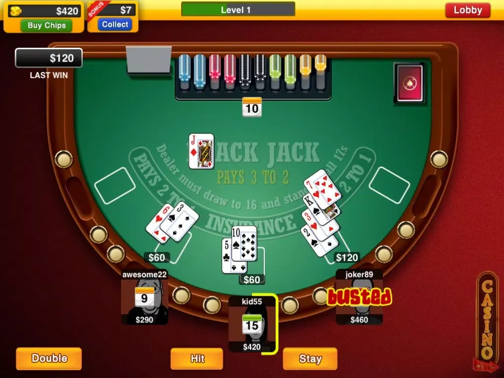Blackjack Live : Casino All-In iPad  スクリーンショット