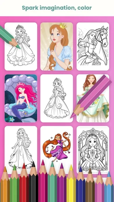 Скриншоты Princess coloring book game