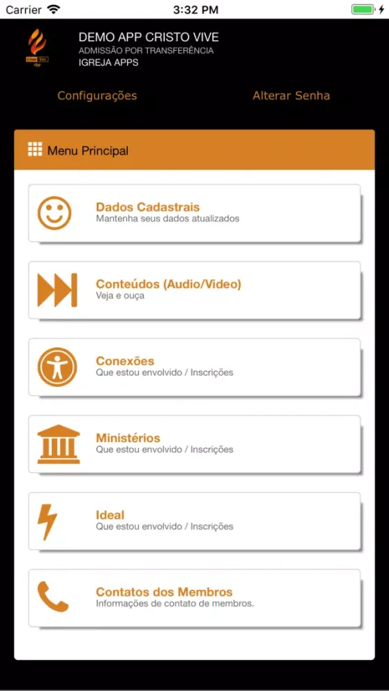 Ảnh chụp màn hình của Cristo Vive App