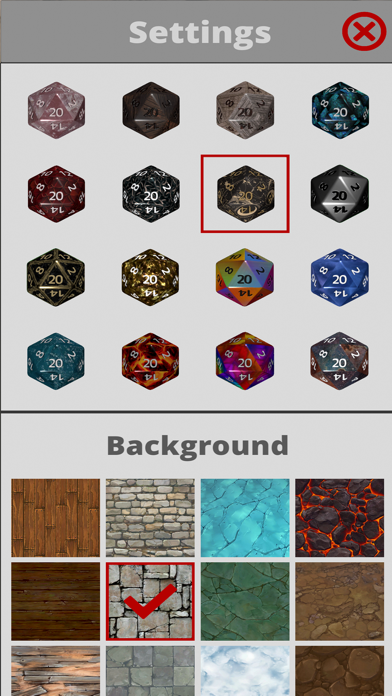 Tangkapan layar RPG Dice by Crit Games