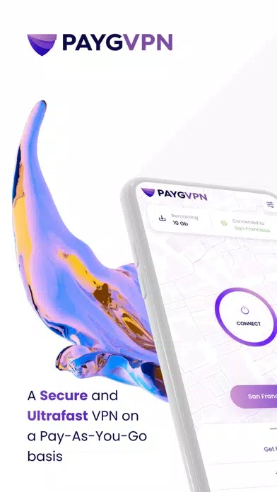 Tangkapan layar PaygVPN: #1 No Commitment VPN