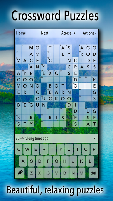Capturas de tela do Crossword Puzzles!