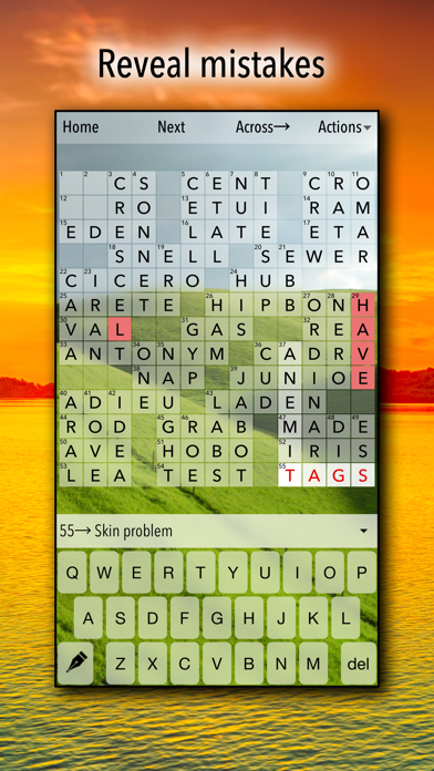 Capturas de tela do Crossword Puzzles!