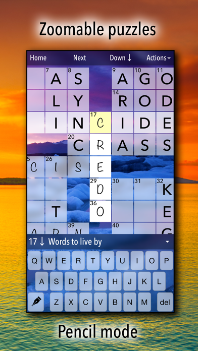 Capturas de tela do Crossword Puzzles!