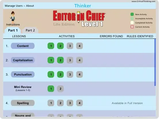Tangkapan skrin Editor in Chief® Level 1 Lite iPad 