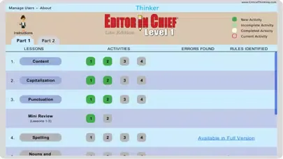 Tangkapan skrin Editor in Chief® Level 1 Lite