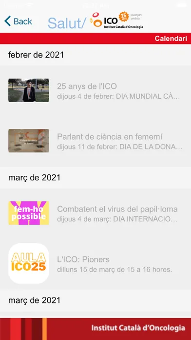 Capturas de tela do ICO 25 anys
