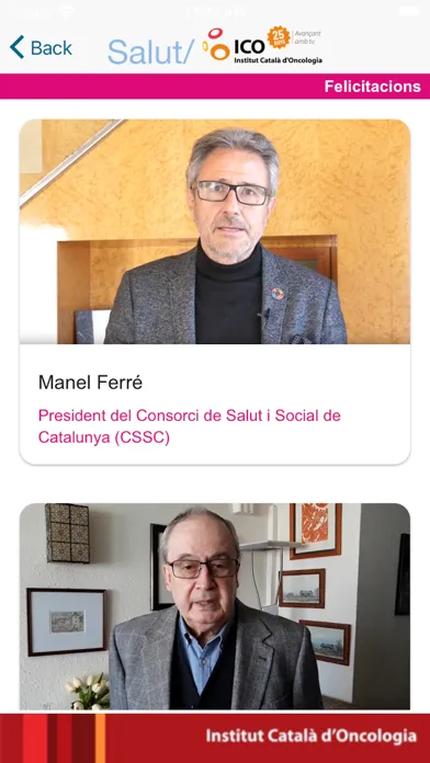 Capturas de tela do ICO 25 anys