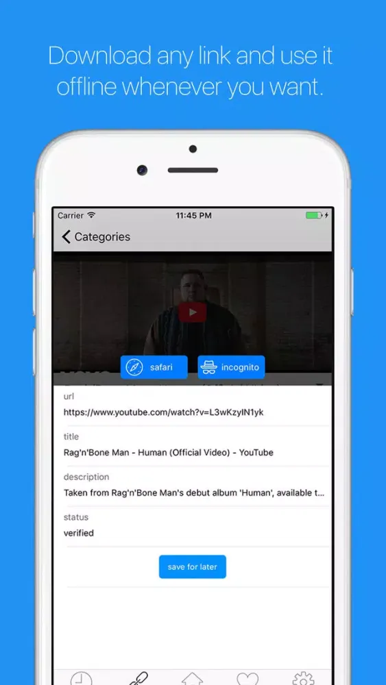 Captures d'écran de Links - files downloader and bookmark manager