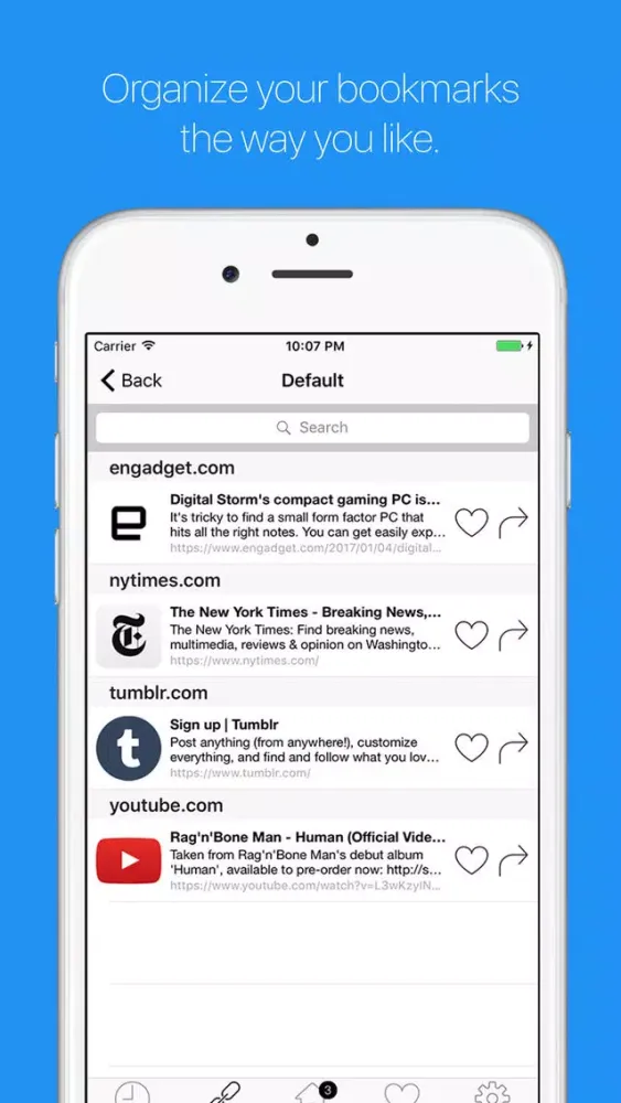 Captures d'écran de Links - files downloader and bookmark manager
