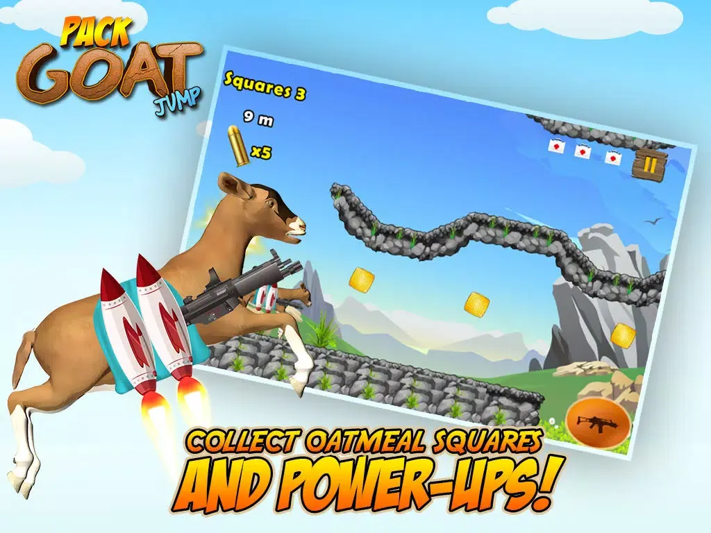 صور Jetpack Goat Jump: Crazy Rampage of Farm Animal in Hills Run Simulator iPad 