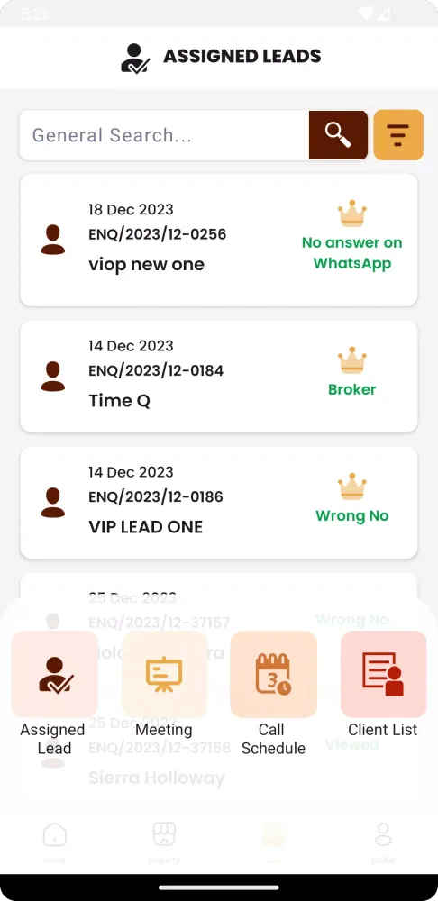 OHP CRM Screenshots