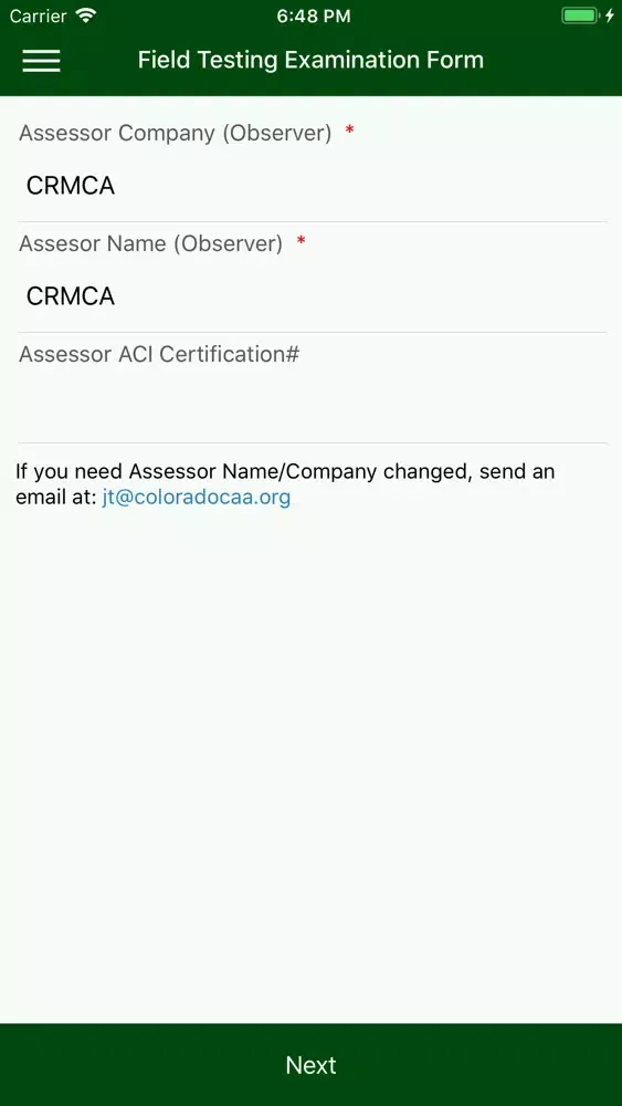 CRMCA Field Assessment App سکرین شاٹس