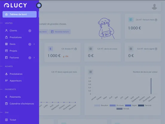 Zrzuty ekranu CRM Lucy iPad 