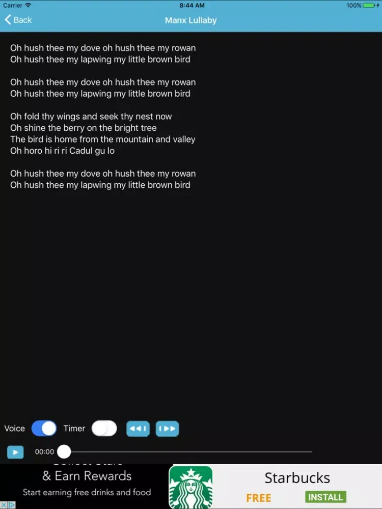 Daddy's Lullabies iPad  スクリーンショット