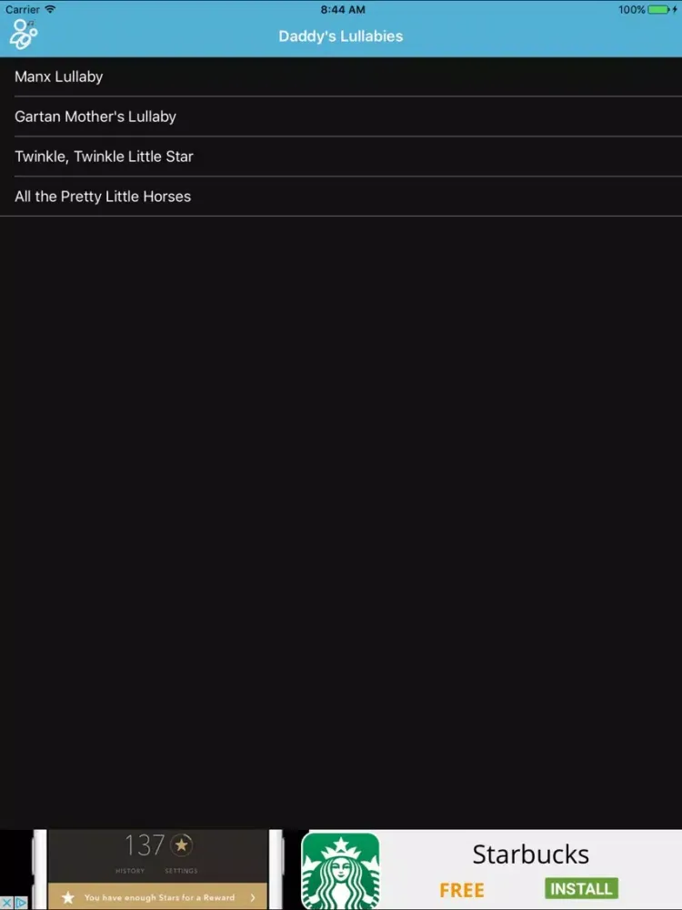 Daddy's Lullabies iPad  スクリーンショット