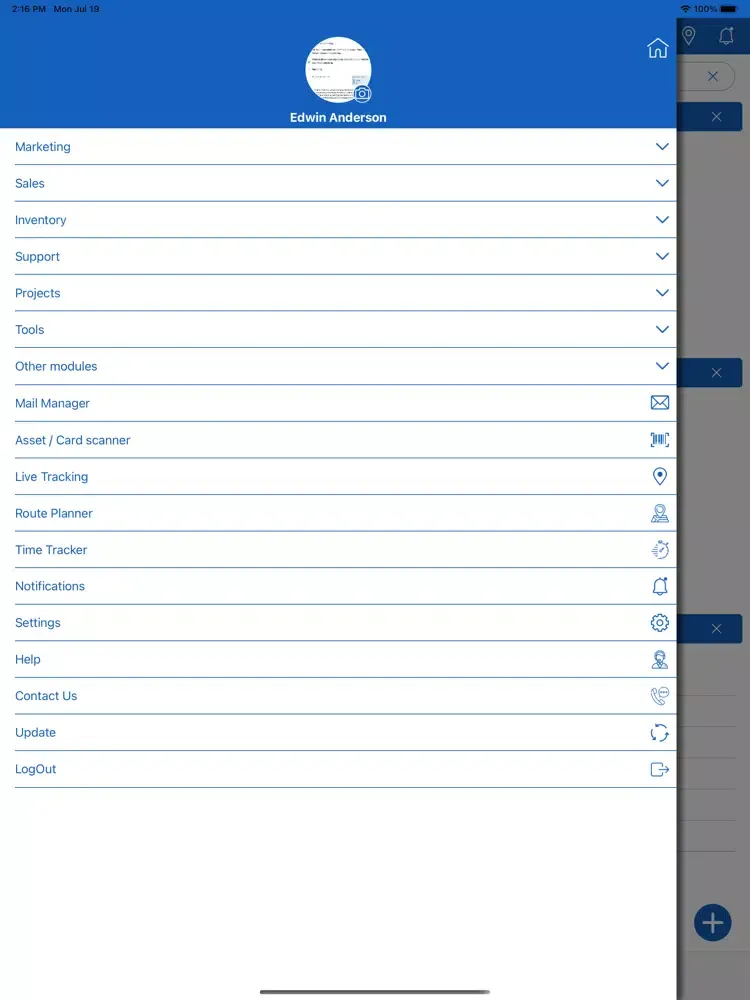 CRM Tiger 360 iPad  স্ক্রিনশট