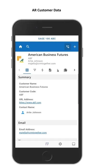 Tangkapan layar MobileX for Sage 100