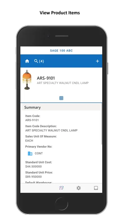 Tangkapan layar MobileX for Sage 100