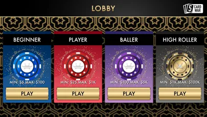 5 Card War Table Game Screenshots