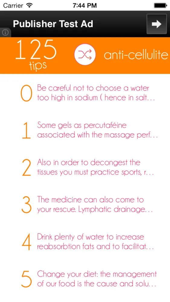 Capturas de pantalla de 125 Anti-cellulite tips