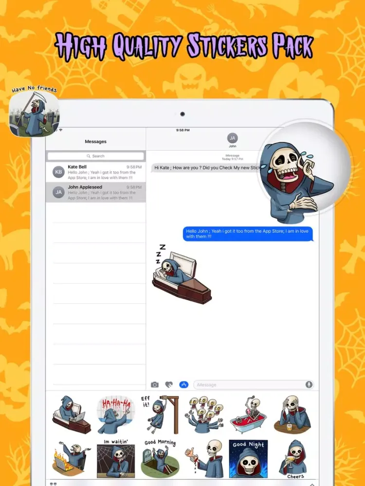 Capturas de tela do Happy Halloween : Spooky Skull iPad 