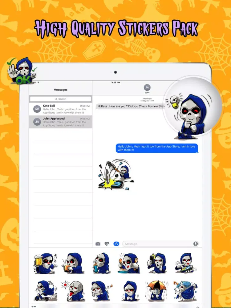 Little Cute Halloween Skull ! iPad  Screenshots