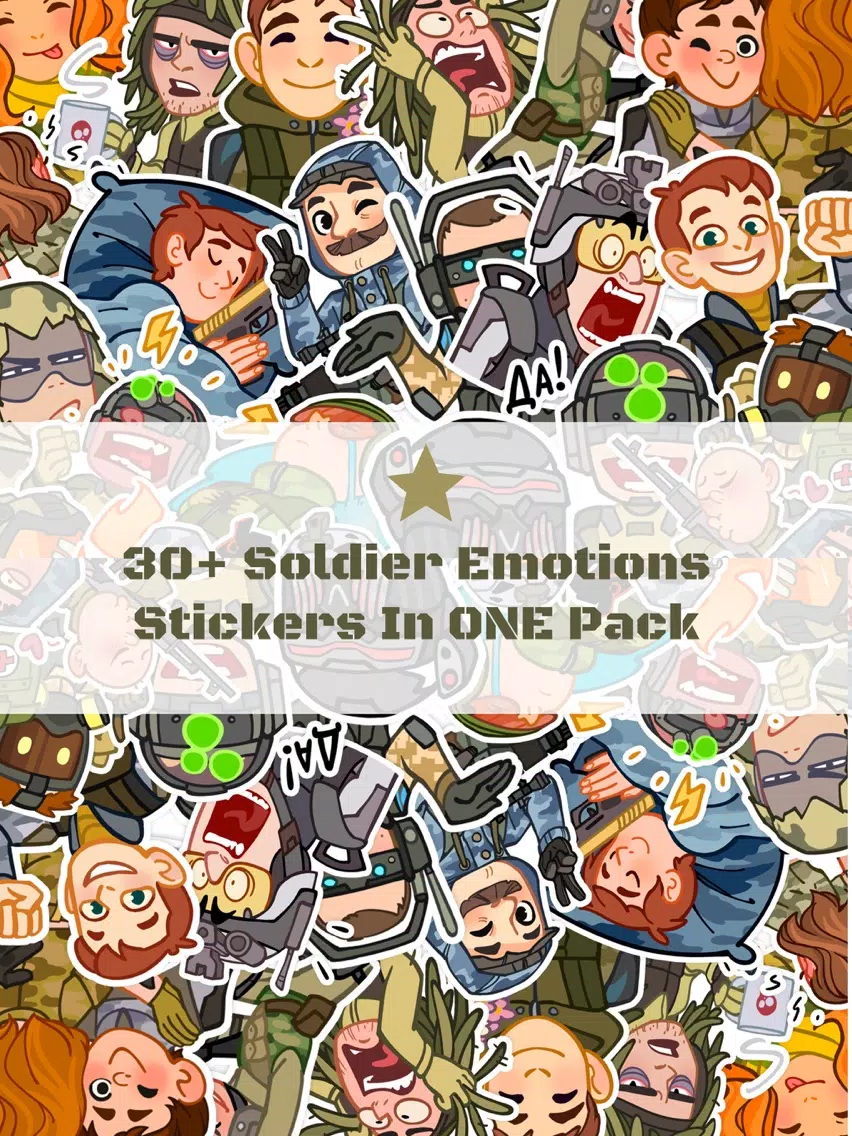 Ảnh chụp màn hình của Soldier Emotions Stickers Pack for iMessage iPad 