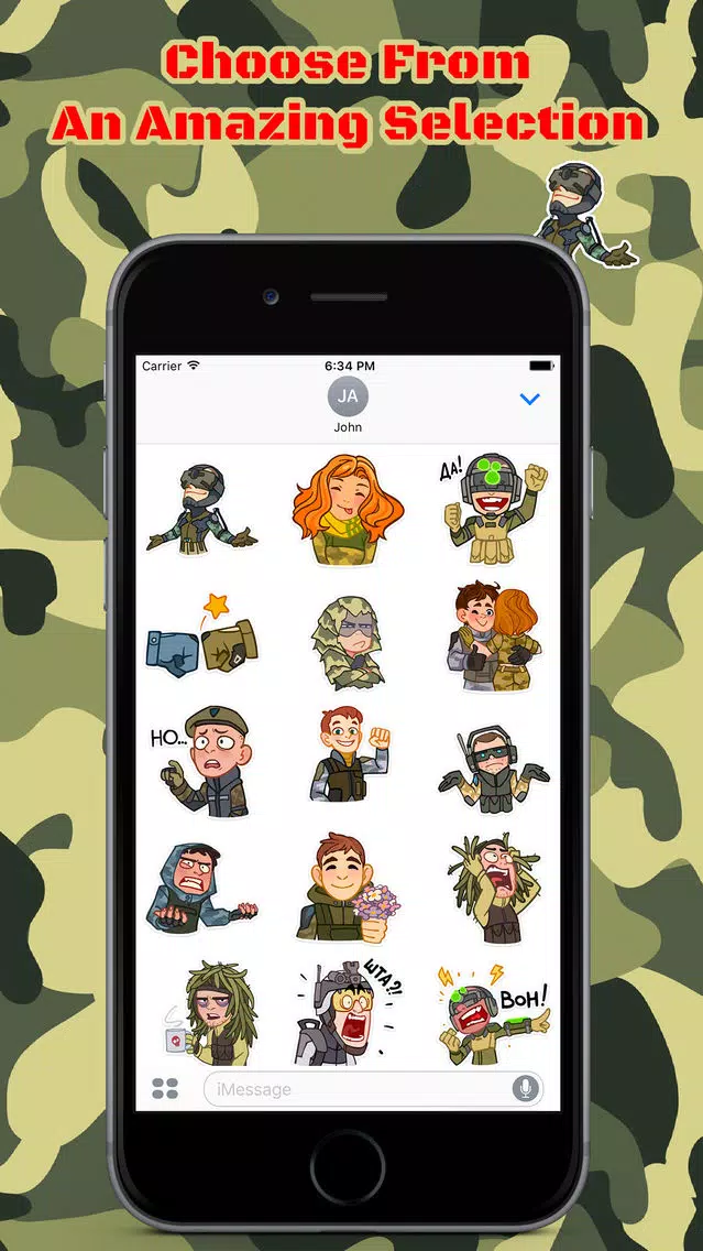 Ảnh chụp màn hình của Soldier Emotions Stickers Pack for iMessage