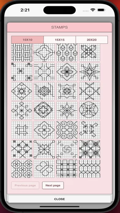 Ảnh chụp màn hình của Blackwork Pattern Creator
