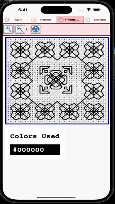 Ảnh chụp màn hình của Blackwork Pattern Creator