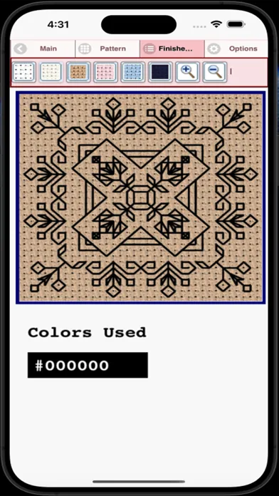 Ảnh chụp màn hình của Blackwork Pattern Creator
