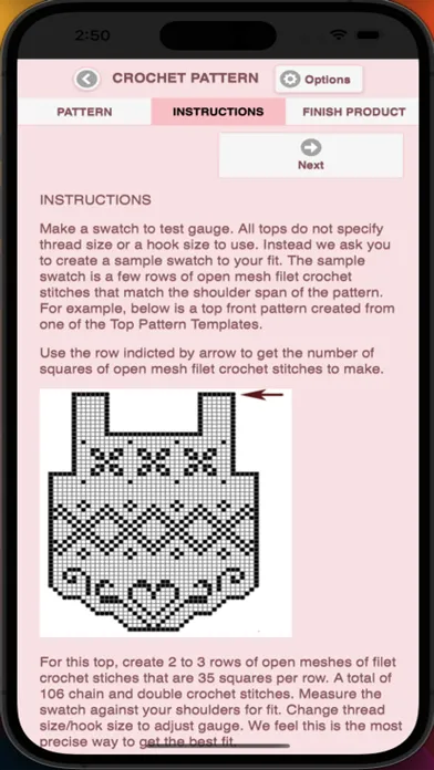 Captures d'écran de Filet Crochet Top Creator