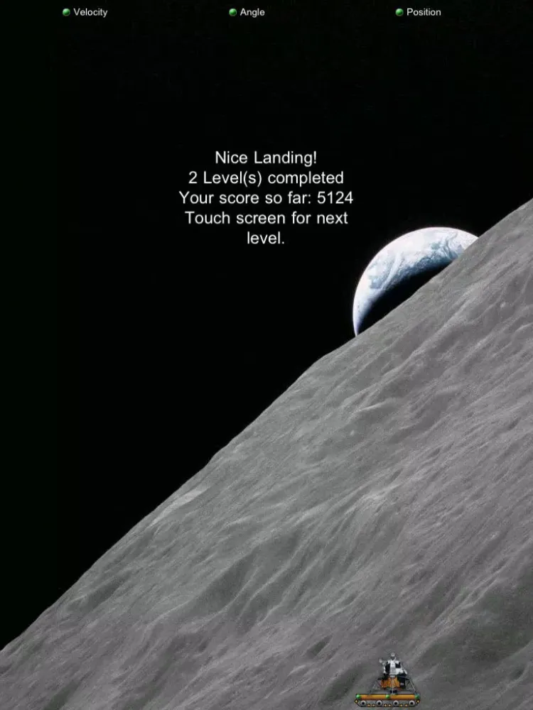 Lunar Landing Free iPad  स्क्रीनशॉट