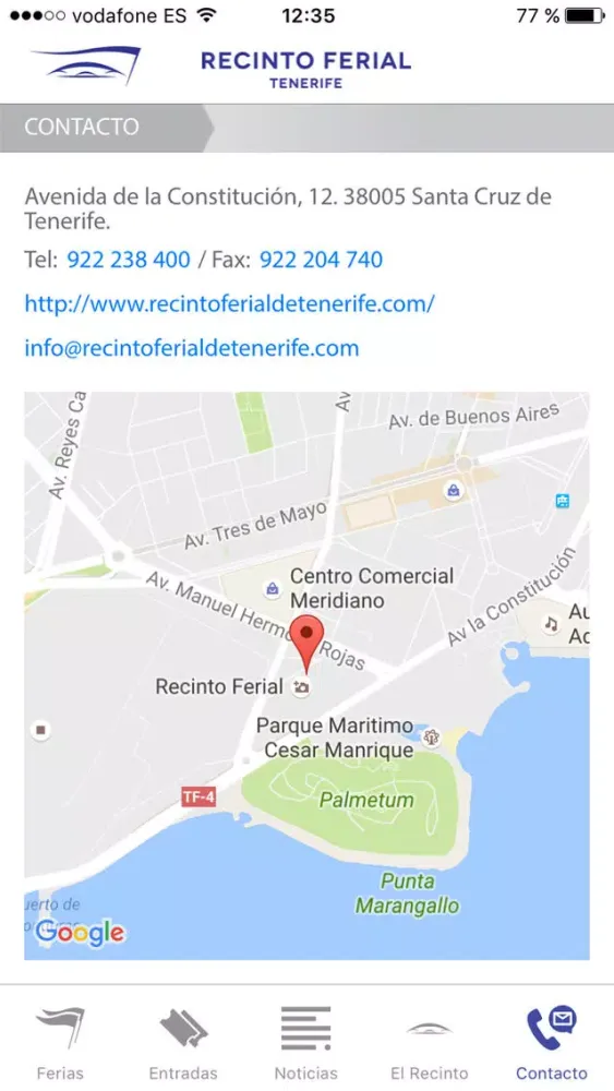 Capturas de pantalla de Recinto Ferial de Tenerife