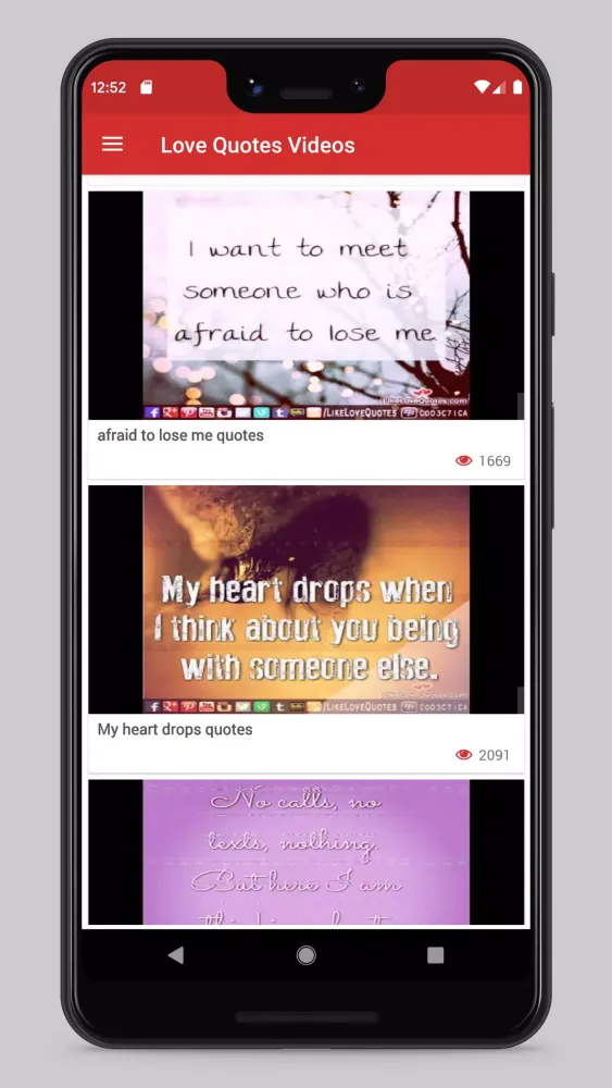 Love videos: Love Quotes & Mes应用截图