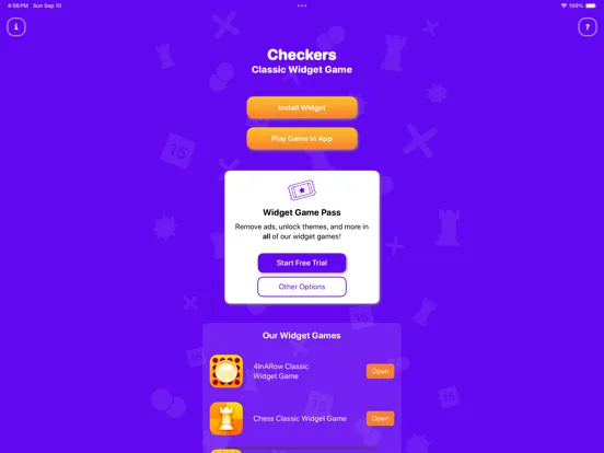 Tangkapan skrin Checkers Classic Widget Game iPad 