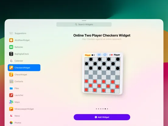 Tangkapan skrin Checkers Classic Widget Game iPad 