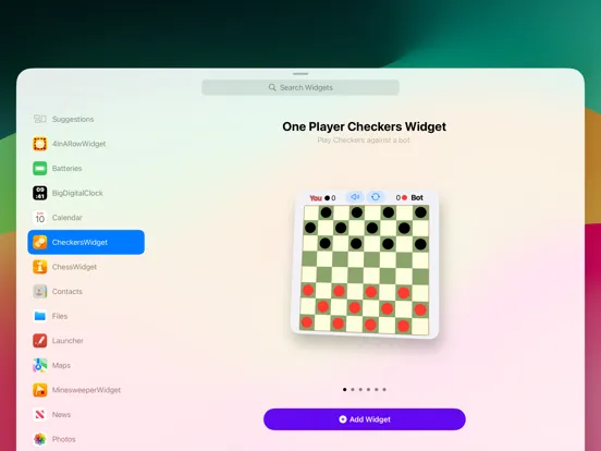 Tangkapan skrin Checkers Classic Widget Game iPad 