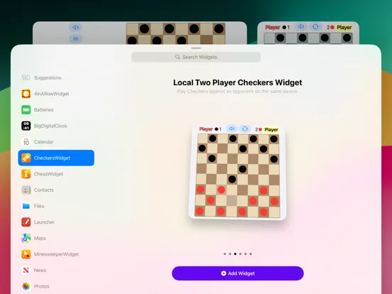 Tangkapan skrin Checkers Classic Widget Game iPad 