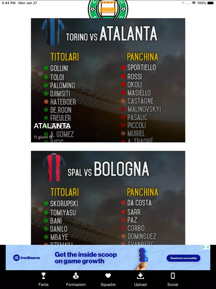 Capturas de pantalla de Cronache di spogliatoio iPad 