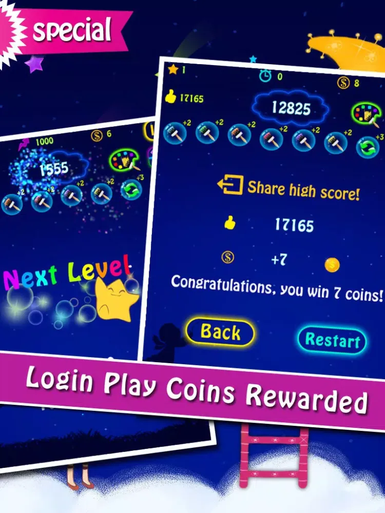 Tangkapan skrin Lucky Stars Special Edition - PopStar Hex iPad 