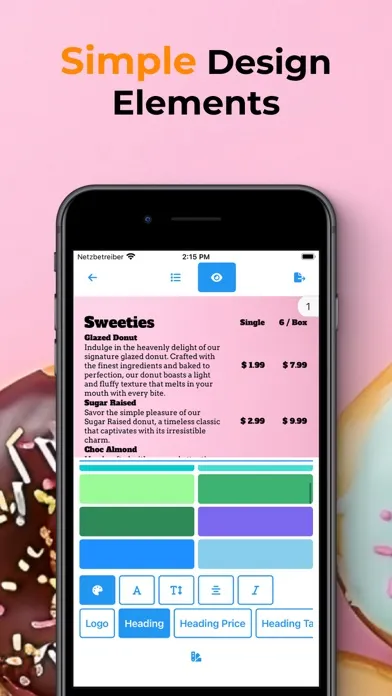 Menu Maker - Design Templates سکرین شاٹس