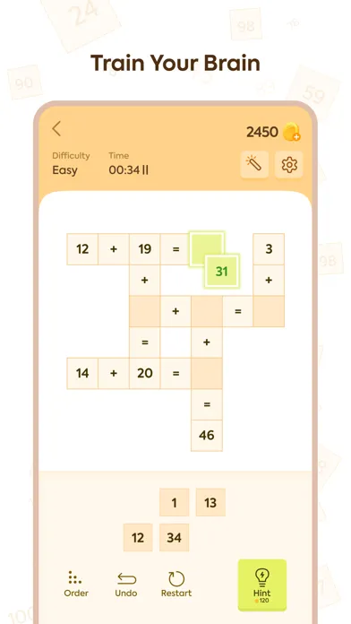 Puzzle Math: Cross Number Game स्क्रीनशॉट