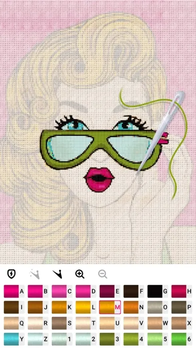 تصاویر Cross stitch : Color by Letter