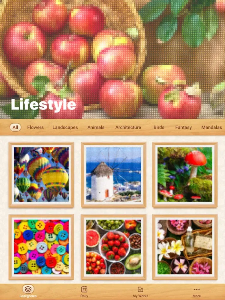 Cross Stitch: Color by Number iPad  Screenshots